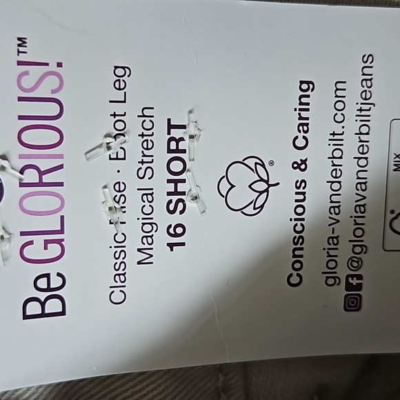 Gloria Vanderbilt Amanda bootcut jeans-stonewood-16 short - Picture 4 of 9